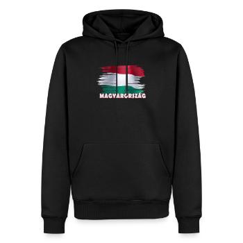 Ungarn Flagge Magyarorszag - Männer Premium Bio Hoodie - Schwarz - Vorne - Nico (187cm)