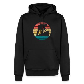 Couvreur - Sweat à capuche Premium bio Homme - noir - Devant - Nico (187cm)