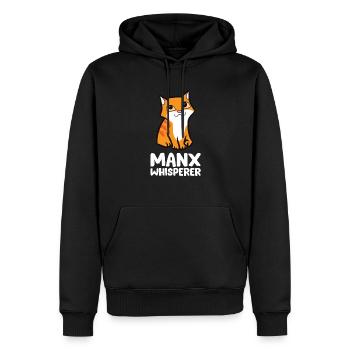 Funny Manx Cat Cute Manx Whisperer - Männer Premium Bio Hoodie - Schwarz - Vorne - Nico (187cm)