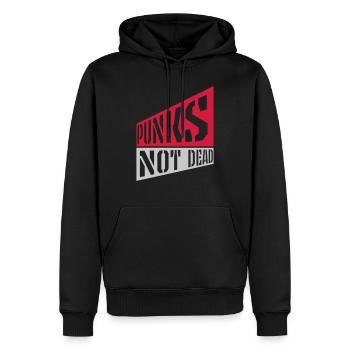 punks not dead Zitat - Männer Premium Bio Hoodie - Schwarz - Vorne - Nico (187cm)