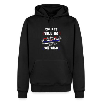 I'm not yelling I'm from Croatia - Men’s Premium Organic Hoodie - black - Front - Nico (187cm)