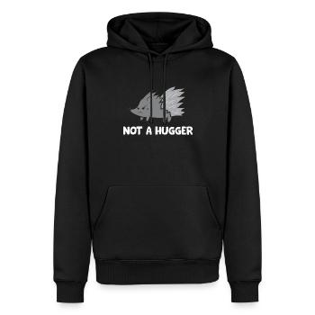 Porc-épic pas un câlin drôle - Sweat à capuche Premium bio Homme - noir - Devant - Nico (187cm)