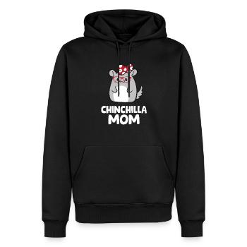 Maman Chinchilla - Sweat à capuche Premium bio Homme - noir - Devant - Nico (187cm)