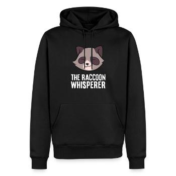 Le chuchoteur de raton laveur Cher raton laveur - Sweat à capuche Premium bio Homme - noir - Devant - Nico (187cm)