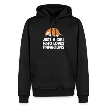 Nur ein Mädchen, das Schuppentiere liebt - Männer Premium Bio Hoodie - Schwarz - Vorne - Nico (187cm)
