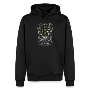 70ème Anniversaire Vintage 1952 Gentleman - Sweat à capuche Premium bio Homme - noir - Devant - Nico (187cm)