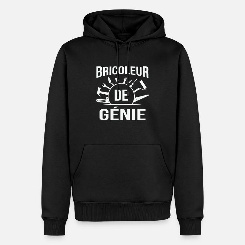 Bricoleur de génie 2 - Sweat à capuche Premium bio Homme - noir