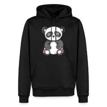 Süßes Panda Baby Asien China Japan Pandabär Bären - Männer Premium Bio Hoodie - Schwarz - Vorne - Nico (187cm)