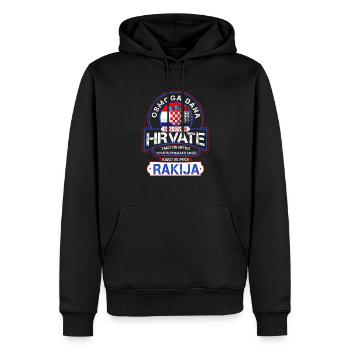 Kroaten und Rakija Hrvati i Rakija - Männer Premium Bio Hoodie - Schwarz - Vorne - Nico (187cm)