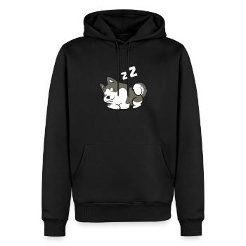Lazy Husky Dog Sleeping Siberian Husky - Sweat à capuche Premium bio Homme - noir - Devant - Nico (187cm)
