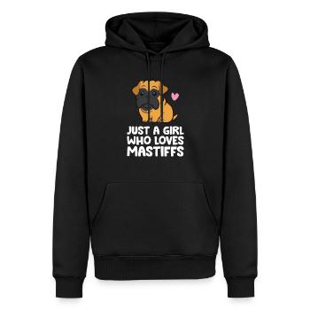 Nur ein Mädchen, das italienische Mastiffs liebt - Männer Premium Bio Hoodie - Schwarz - Vorne - Nico (187cm)