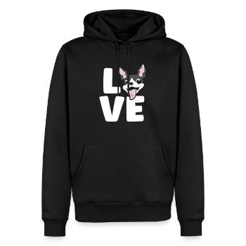 Boston Terrier Hundehalter Liebe Boston Terrier - Männer Premium Bio Hoodie - Schwarz - Vorne - Nico (187cm)