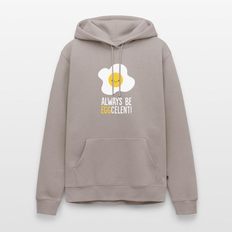Always Be Eggcelent Breakfast Fried Egg Men’s Premium Organic Hoodie
