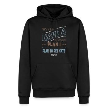 mammal avocados animals i love cats - Männer Premium Bio Hoodie - Schwarz - Vorne - Nico (187cm)