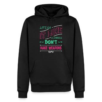 present love family bird funky fun flower power - Männer Premium Bio Hoodie - Schwarz - Vorne - Nico (187cm)