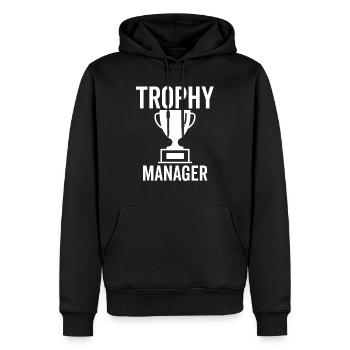 Gestionnaire de trophées - Sweat à capuche Premium bio Homme - noir - Devant - Nico (187cm)