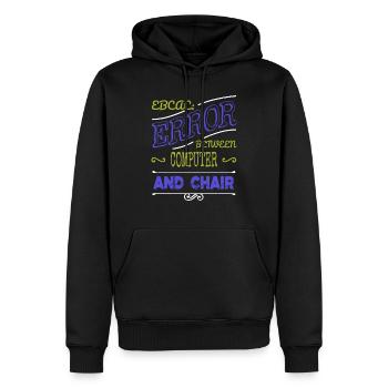 computer science gift ethical humor fingers - Männer Premium Bio Hoodie - Schwarz - Vorne - Nico (187cm)