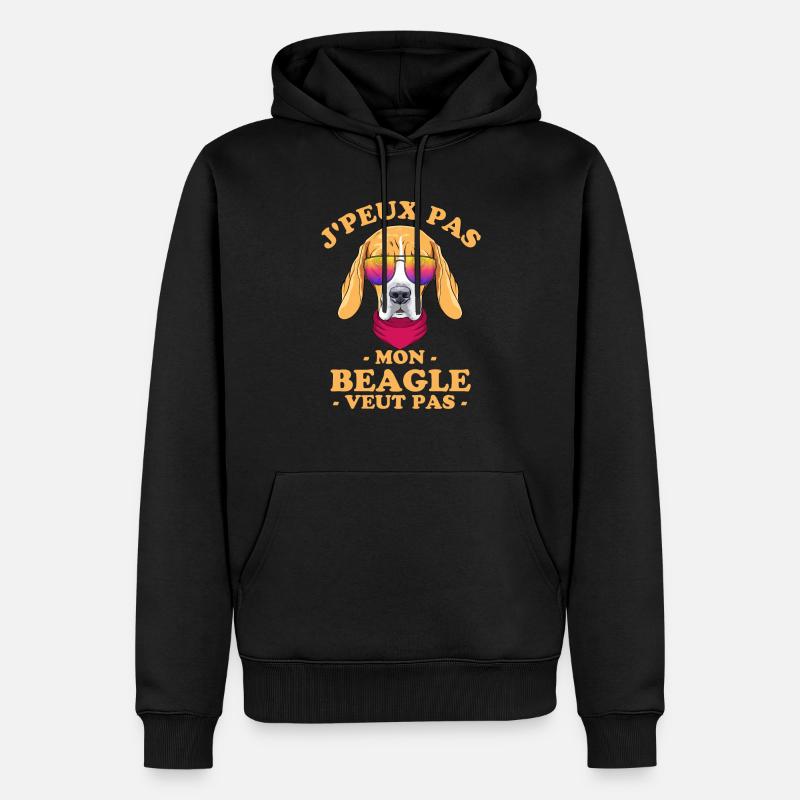 Mon beagle veut pas - Sweat à capuche Premium bio Homme - noir