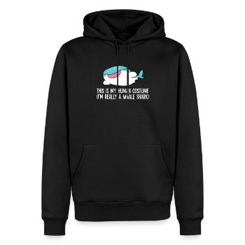 Das ist mein menschliches Kostüm Ich bin wirklich - Männer Premium Bio Hoodie - Schwarz - Vorne - Nico (187cm)