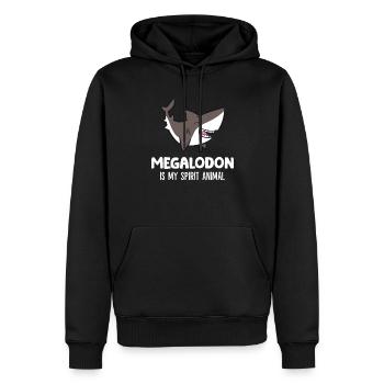 Megalodon est mon âme animale Cuter - Sweat à capuche Premium bio Homme - noir - Devant - Nico (187cm)