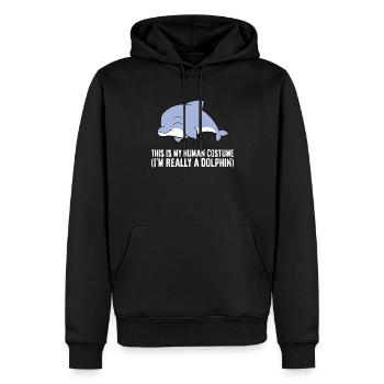 Das ist mein menschliches Kostüm Ich bin wirklich - Männer Premium Bio Hoodie - Schwarz - Vorne - Nico (187cm)