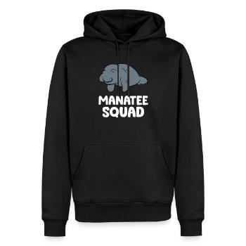Manatee-Kader Team Manatee - Männer Premium Bio Hoodie - Schwarz - Vorne - Nico (187cm)