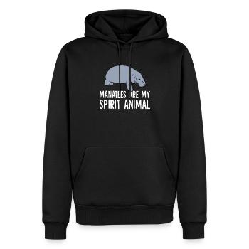 Seekühe sind mein Seelentier Lustige Seekuh - Männer Premium Bio Hoodie - Schwarz - Vorne - Nico (187cm)