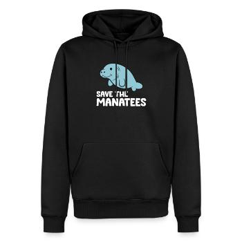 Manatees Ocean Sea Animal Save The Manatees - Men’s Premium Organic Hoodie - black - Front - Nico (187cm)