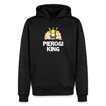 Pierogi King Polnische Pierogi Lustige Pierogi - Männer Premium Bio Hoodie - Schwarz - Vorne - Nico (187cm)