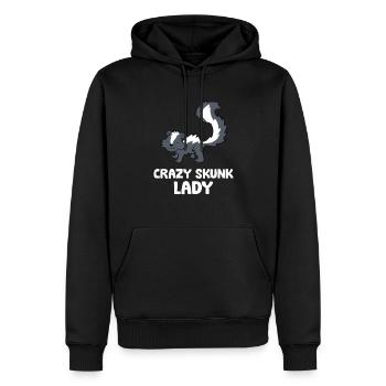 Femme mouffette folle - Sweat à capuche Premium bio Homme - noir - Devant - Nico (187cm)