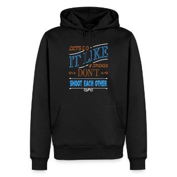 Dictons des années 60 déclaration de symbole de paix blague - Sweat à capuche Premium bio Homme - noir - Devant - Nico (187cm)