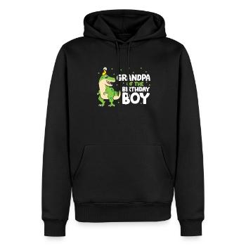 Opa des Geburtstagskindes - Männer Premium Bio Hoodie - Schwarz - Vorne - Nico (187cm)