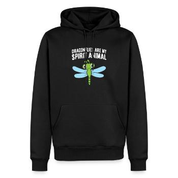 Les libellules sont mon animal d’âme Libellule mignonne - Sweat à capuche Premium bio Homme - noir - Devant - Nico (187cm)