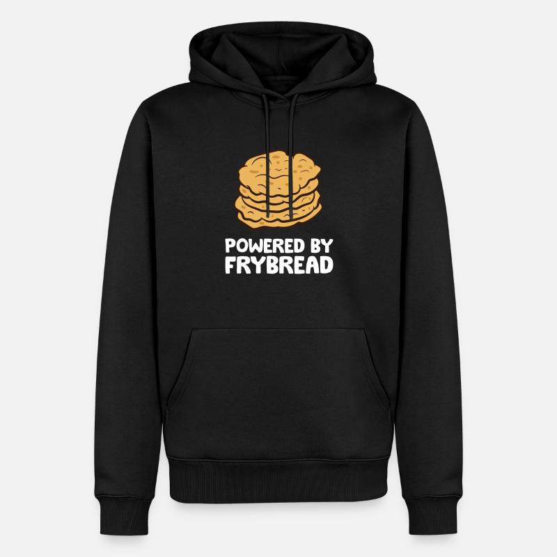 Powered by Frybread - Männer Premium Bio Hoodie - Schwarz
