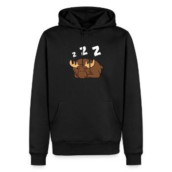 Orignal Endormi Paresseux Pyjama d’orignal Dormir - Sweat à capuche Premium bio Homme - noir - Devant - Nico (187cm)