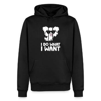Morkie Welpe Ich mache was ich will Lustiger - Männer Premium Bio Hoodie - Schwarz - Vorne - Nico (187cm)
