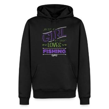 t-shirts de poisson clown à hameçon présents - Sweat à capuche Premium bio Homme - noir - Devant - Nico (187cm)