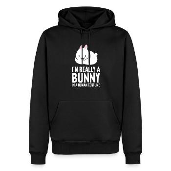 Rabbit Costume I'm Really A In A Human Costume - Männer Premium Bio Hoodie - Schwarz - Vorne - Nico (187cm)