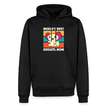 MeilleurS Mondes Axolotl Maman Mère Maman Drôle Axolotl - Sweat à capuche Premium bio Homme - noir - Devant - Nico (187cm)