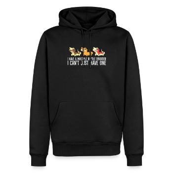 J’ai plusieurs maladies de reptiles, je peux - Sweat à capuche Premium bio Homme - noir - Devant - Nico (187cm)