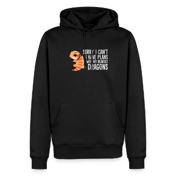 Malheureusement je ne peux pas, j’ai des plans avec mon - Sweat à capuche Premium bio Homme - noir - Devant - Nico (187cm)