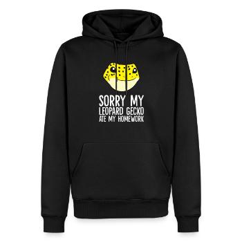 Entschuldigung, mein Leopardgecko hat meine - Männer Premium Bio Hoodie - Schwarz - Vorne - Nico (187cm)