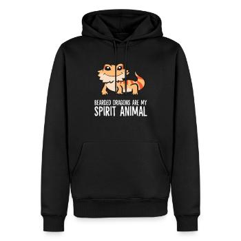Bartagamen sind mein Seelentier Haustier - Männer Premium Bio Hoodie - Schwarz - Vorne - Nico (187cm)