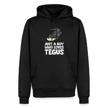 Nur ein Junge, der Tegus liebt Argentinischer - Männer Premium Bio Hoodie - Schwarz - Vorne - Nico (187cm)