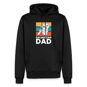 Chien dalmate Papa Dalmatien Papa - Sweat à capuche Premium bio Homme - noir - Devant - Nico (187cm)
