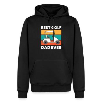Golf Dad Golfing Sport Funny Best Golf Dad Ever - Männer Premium Bio Hoodie - Schwarz - Vorne - Nico (187cm)