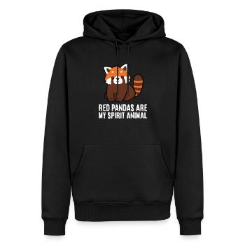 Rote Pandas sind mein Seelentier Süßer roter Panda - Männer Premium Bio Hoodie - Schwarz - Vorne - Nico (187cm)