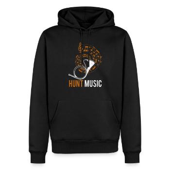 Jagdhorn Jäger Musik gruppen design - Männer Premium Bio Hoodie - Schwarz - Vorne - Nico (187cm)