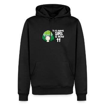 Dieses Anime Mädchen ist jetzt 11 Jahre alt Anime - Männer Premium Bio Hoodie - Schwarz - Vorne - Nico (187cm)