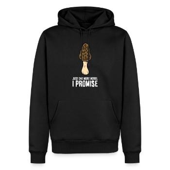 Morchelpilz-Pflücker Nur noch ein Morchelpilz, - Männer Premium Bio Hoodie - Schwarz - Vorne - Nico (187cm)